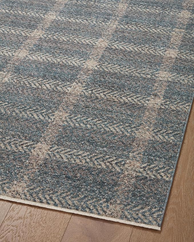 Loloi Angela Rose Ember Collection EMB-03 Blue/Beige 2'-7" x 10'-0" Runner Rug