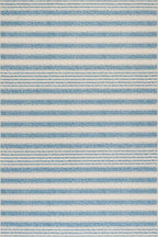 Dash & Albert Vion Blue Machine Washable Rug, 8.5 X 11.5 Feet, Blue/Grey Stripe Pattern