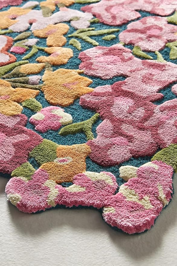 Cassia Wool Viscose Area Rug - 8’ x 10' – Handmade Wool Area Rugs –Multi – Rugs for Living Room, Bedroom – Anti-Skid – Carpets with Non-Slip Natural Backing with 100% Cotton