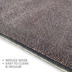 Custom Made Runner Rug Low Pile with Rubber Backing for Kitchen Foyer Hallway Entry Choose Your Length Size 31 Inch Wide Solid and Plain Dark Grey Color (3 feet x 31 Inch)