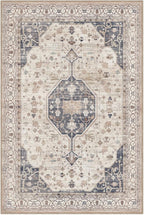 LUMI 10x14 Washable Area Rug for Living Room, Ultra Soft Traditional Rugs Non Slip with Rubber Backing, Low Profile, High Traffic, Stain Resistant Carpets, Ideal for Bedroom, Dining Room, Indoor