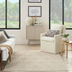 Nourison Home Versatile Cream 5' x 7' Area Rug - Easy Clean, Non Shedding, Bed Room, Living Room, Dining Room, Kitchen (5' x 7')