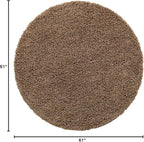 Unique Loom Solid Shag Collection Area Rug (5' 1" Round, Sandy Brown)