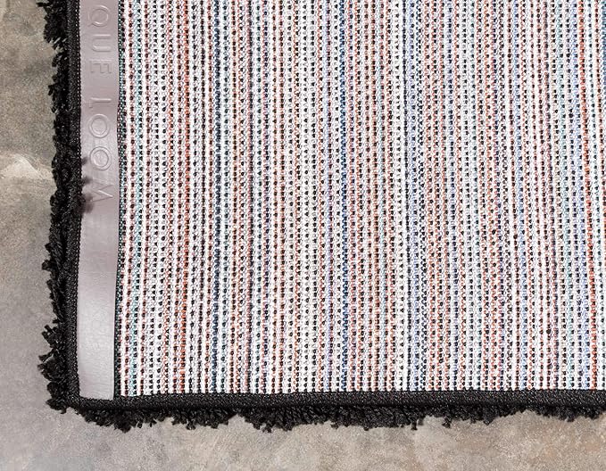 Unique Loom Solid Shag Collection Area Rug (9' x 12' Rectangle, Jet Black)