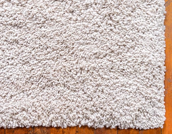 Unique Loom Davos Shag Collection Area Rug - Solid (2' 2" x 8' Runner, Linen)