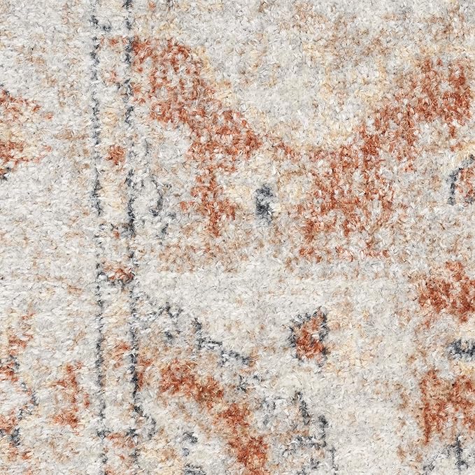 Nourison Home Astra Machine Washable Traditional Gold/Multicolor 9' x 12' Area Rug, Easy Clean, Non Shedding, Bed Room, Living Room, Dining Room, Kitchen (9x12)