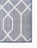Unique Loom Marilyn Monroe Glam Collection Area Rug - Trellis (10'x 13' Rectangle, Navy Blue Silver/ Silver)