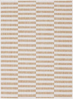 Unique Loom Outdoor Striped Collection Area Rug - Striped (7' 1" x 10' Rectangle, Taupe/Ivory)
