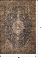 Loloi Loren Collection LQ-02 Plum/Multi 7'-6" x 9'-6" Area Rug