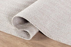 CAMILSON Easy Jute Rug 2x3, Indoor Outdoor Off-White Color Fiber Area Rugs for Bathroom and Kitchen Rug, Herringbone Seagrass Boho Woven Design, Easy-Cleaning, Washable Outside Carpet Alfombras 2 x 3