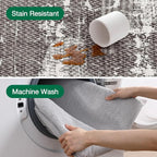 LUMI Washable Area Rug 8x10 for Living Room, Ultra Soft Stain Resistant Carpet with Non Slip Rubber Backing, Non-Shedding Low Pile Rugs for Bedroom, Dining Room, Indoor, Office