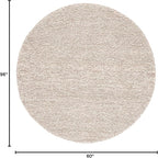 SAFAVIEH Natura Collection Area Rug - 5' x 8' Oval, Beige, Handmade Wool Blend, Textured Design, Ideal for Living Room, Bedroom, Dining Space (NAT620B)