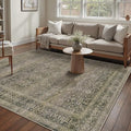 HUGEAR 5x7 Area Rug Taupe Washable Vintage Neutral Bedroom Rug Soft Non Slip Distressed Carpet Low Pile Pet Friendly for Living Room Bedside Dining Room