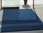 WaterHog Diamond | Commercial-Grade Entrance Mat with Rubber Border – Indoor/Outdoor, Quick Drying, Stain Resistant Door Mat (Navy, 3' x 6')