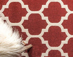 Rugs.com Lattice Collection Rug – 3' x 5' Dark Terracotta Medium Rug Perfect for Entryways, Kitchens, Breakfast Nooks, Accent Pieces
