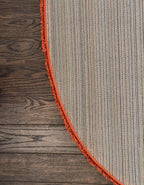Unique Loom Solid Shag Collection Area Rug (7' 10" x 10' Oval, Terracotta)