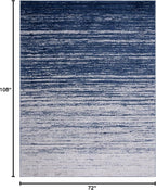 SAFAVIEH Area Rug 6x9 - Adirondack Collection - Navy & Grey, Modern Ombre Design, Non Shedding & Easy to Clean, Ideal for Living Room, Bedroom, Office, Dining Space (ADR113E)