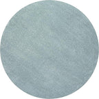 Eyely UES100S-6R Supersoft Haze Solid Low-Pile Indoor Area Rug, Coastal, Bohemian, Minimalist, Classic, Casual for Bedroom,Kitchen,Living Room,Non Shedding,Easy-Washing, Blue, 6' Round
