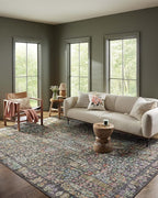Loloi Rifle Paper Co. Maison Collection MAO-07 Charcoal 7'-6" x 9'-6", .19" Pile Height, Area Rug