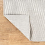 CAMILSON Easy Jute Rug 8x10, Indoor Outdoor Off-White Farmhouse Area Rugs for Living Room Patio and Kitchen Rug, Solid Woven Design, Easy-Cleaning, Non Slip Washable Outside Carpet Alfombras (8 x 10)