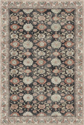 Kuden 10x14 Large Area Rug, Machine Washable Area Rug with Non-Slip Backing, Vintage Style, Soft, Easy Clean, Low Pile Rug for Living Room, Bedroom, Dining Room