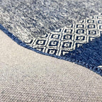 Alfa Rich 4x6 Navy Blue Washable Area Rugs for Living Room Bedroom Kitchen Cotton Pet Friendly Rug
