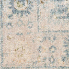 Nourison Home Astra Machine Washable Teal Beige 6'7" x 9' Area Rug Easy Clean, Non Shedding, Bed Room, Living Room, Dining Room, Kitchen (7' x 9')