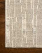 Loloi Amber Lewis Bexley Collection BEX-05 Mushroom/Natural 2'-7" x 10'-0" Runner Rug Neutral, Textured, Living, Bedroom, Dining, Carpet