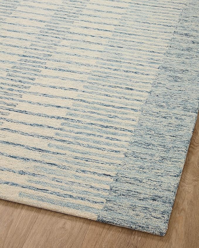 Loloi Chris Loves Julia Chris Collection CHR-01 Ivory/Denim 2'-3'' x 3'-9'', .50" Pile Height, Accent Rug