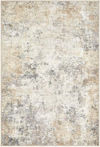 2x3 Entryway Area Rug: Washable Neutral Modern Abstract Small Rug - Non-Slip Low Pile Throw Indoor Carpet for Entrance Kitchen Front Door Mat Bathroom Entry Kids Room - Golden Grey