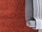 Unique Loom Solid Shag Collection Area Rug (10' x 13' 1" Rectangle, Terracotta)