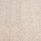 Modern Herringbone Chevron Collection Handcrafted Wool Area Rug - Durable, Zigzag Pattern, for High Traffic, Contemporary Design for Living Room, Bedroom, Dining Room Decor (Sand Beige, 6' x 6')