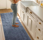 Well Woven Custom Size Hallway & Stair Runner- Harlow Pompeii Blue 27 Inches Wide x 14 Feet Long Runner (27" x 14') Runner Rug - Modern Chevron Pattern, Ultra-Soft, Easy-Clean