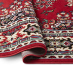 Home Dynamix Premium Sakarya Traditional Medallion Border Area Rug, Claret, 3'7"x5'2" Rectangle
