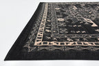 Unique Loom Taftan Collection Border Geometric Tribal Inspired Design Area Rug (9' 0 x 12' 0 Rectangular, Black/ Gray)