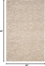 SAFAVIEH Area Rug 5x8 - Natura Collection - Beige, Handmade Wool Blend, Textured Design, Ideal for Living Room, Bedroom, Dining Space (NAT620B)