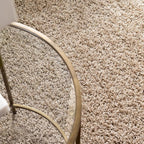 Unique Loom Solid Shag Collection Area Rug (8' x 10' Oval, Taupe)
