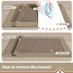 BEQHAUSE Indoor Door Mat 24" x 60", Dirt Trapper Door Mats Non-Slip Entryway Rugs Washable, Resist Dirt Absorbent Welcome Mat, Low Profile Floor Mats for Front Back Door and Entryway, Taupe