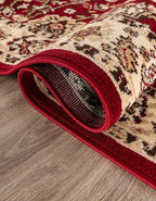 Unique Loom Sialk Hill Collection Area Rug - Washington (7' 11" x 10' Oval Burgundy/Cream)