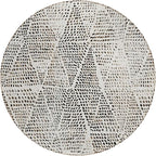 Addison Rugs Chantille ACN591 Ivory 8' x 8' Indoor Outdoor Round Rug, Easy Clean, Machine Washable, Non Shedding, Bedroom, Living Room, Dining Room, Kitchen, Patio Rug