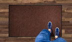 WaterHog Diamond | Commercial-Grade Entrance Mat with Rubber Border – Indoor/Outdoor, Quick Drying, Stain Resistant Door Mat (Dark Brown, 4' x 12')