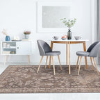 LUXE WEAVERS Moroccan Floral Beige 8x10 Area Rug for Living Room