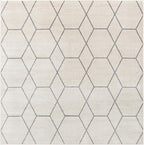 Unique Loom Trellis Frieze Collection Area Rug - Geometric (5' Square, Ivory/ Gray)
