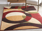 Well Woven Dulcet Bingo Red Modern Geometric (7'10" x 9'10") Area Rug