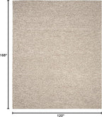 SAFAVIEH Area Rug 10x14 - Natura Collection - Large - Beige, Handmade Wool Blend, Textured Design, Ideal for Living Room, Bedroom, Dining Space (NAT620B)