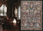 RUGSURE Washable Area Rugs - Perfect for Living Room, Bedroom, Kids Room, Nursery - Stain & Water Resistant Non-Slip, Pet & Child Friendly, Vintage Tribal Area Rugs (Rust, 9' x 12')