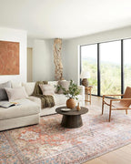 Loloi Loren Collection LQ-15 Terracotta/Sky 7'-6" x 9'-6" Area Rug