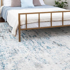 Rugs.com Leipzig Collection Rug – 6x9 Blue Low-Pile Rug Perfect for Bedrooms, Dining Rooms, Living Rooms