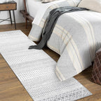 Hallway Runner Rug 2x6, Ultra Soft Moroccan Distressed Kitchen Runner Rug with Rubber Backing, Washable Low-Pile Boho Bathroom Rugs for Bedroom Bathroom Laundry
