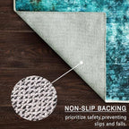 vivorug Washable Rug, Ultra Soft Area Rug 3x5, Non Slip Abstract Small Rug, Stain Resistant Rugs for Living Room Bedroom, Modern Style, Rosy Clouds
